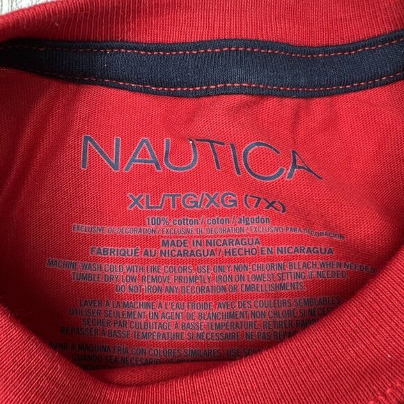 Nautica T Shirt Boys Size‎ 7 Crew Neck Logo Graphic Tee 7x - Picture 4 of 7